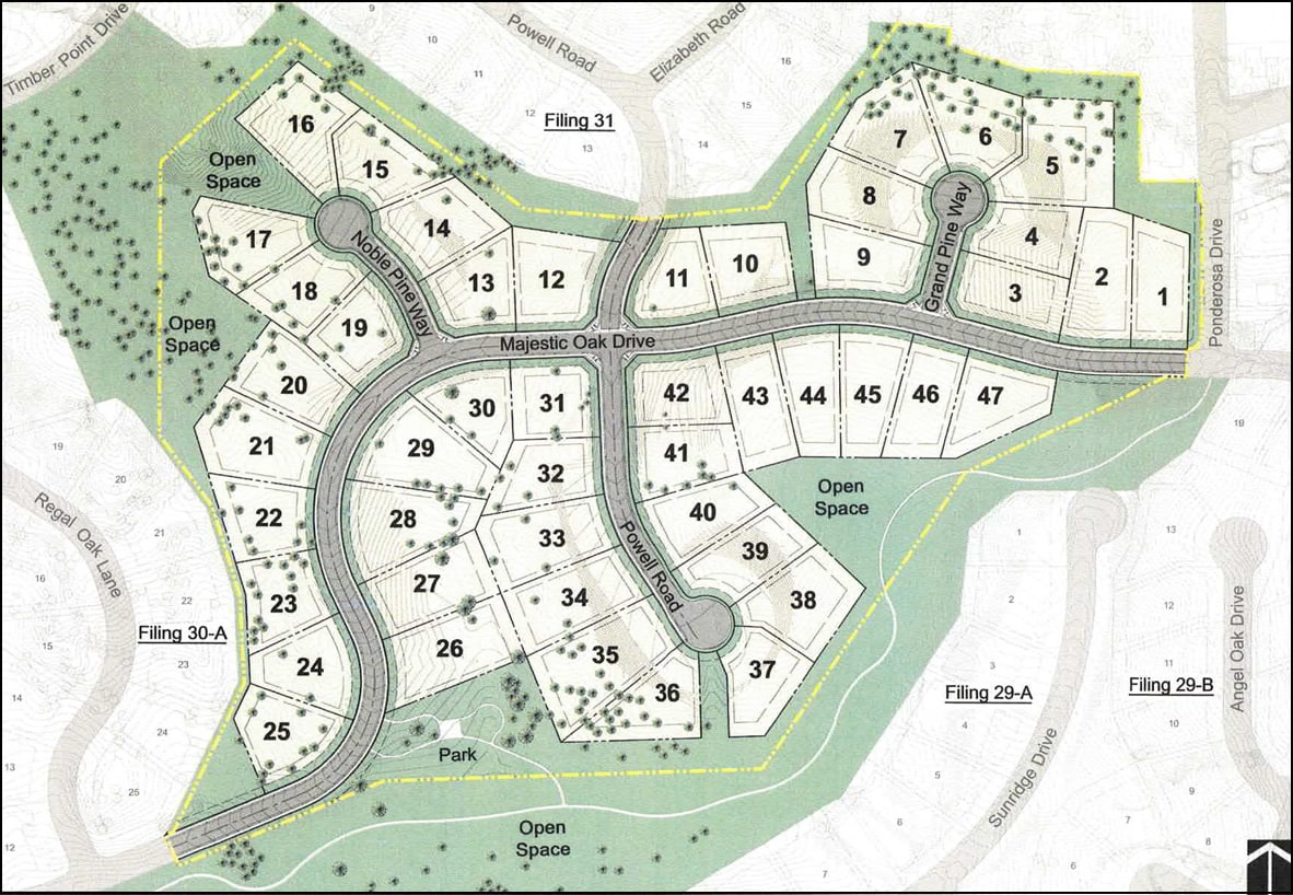 Map of lots for Filing 30B